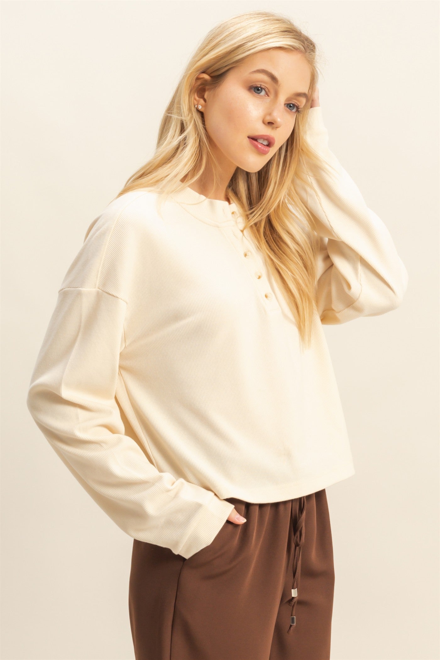 Quarter Button Henley