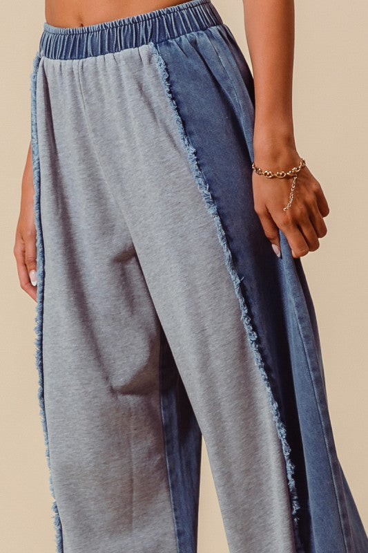 Denim Terry Pants