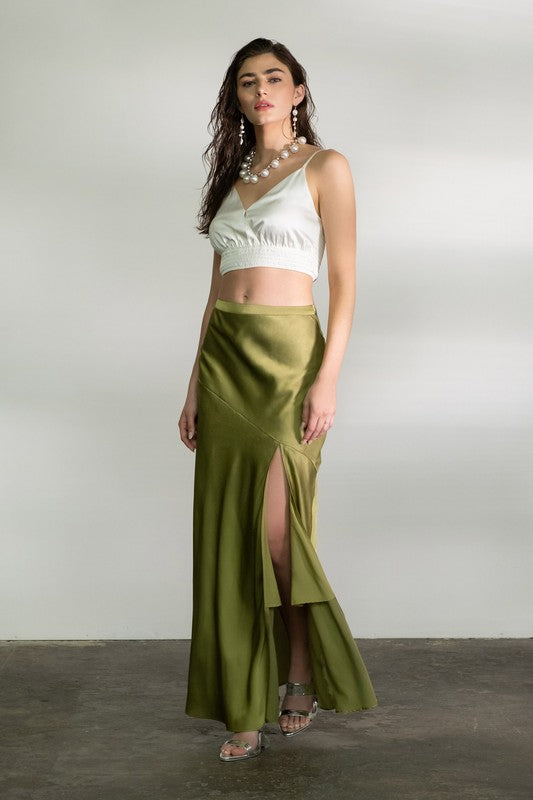 Kiwi Satin Skirt
