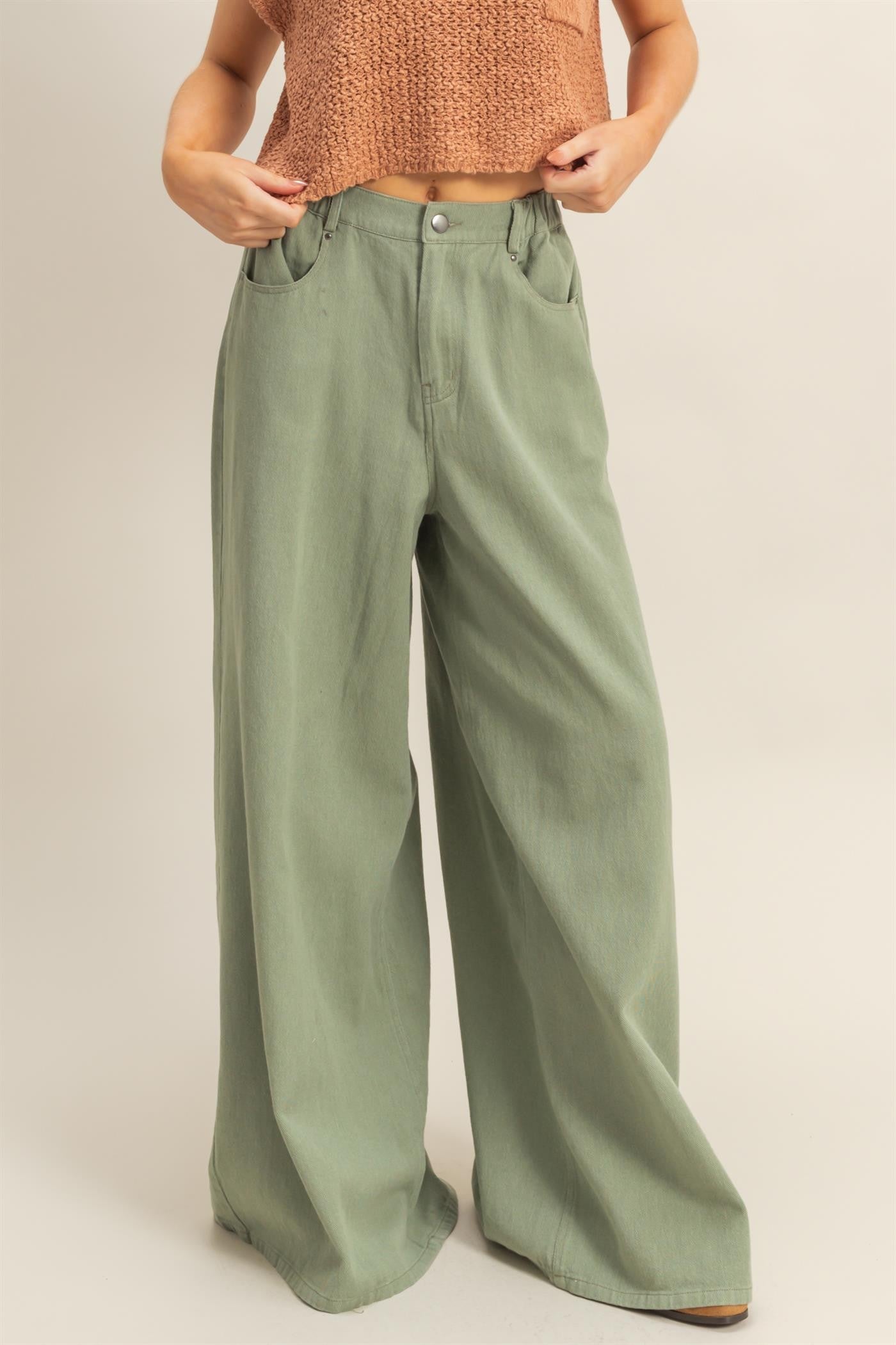Wide Leg Slouch Pants