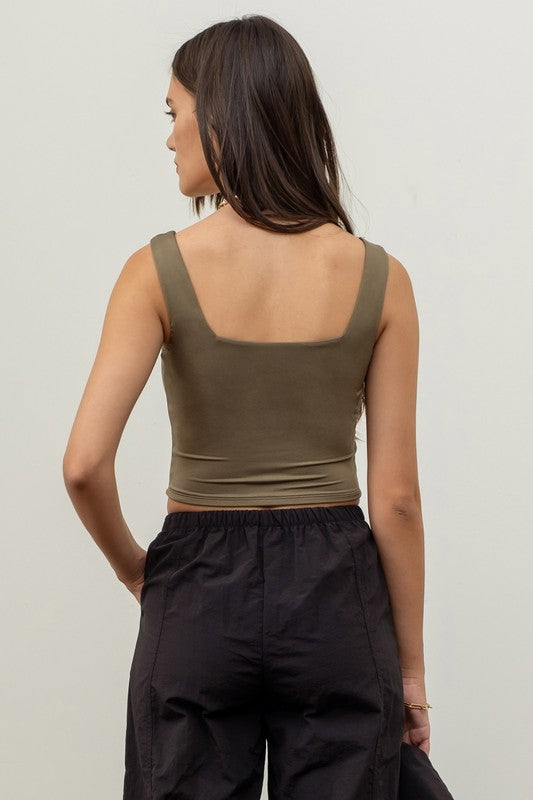 Reversible Square Crop Tank