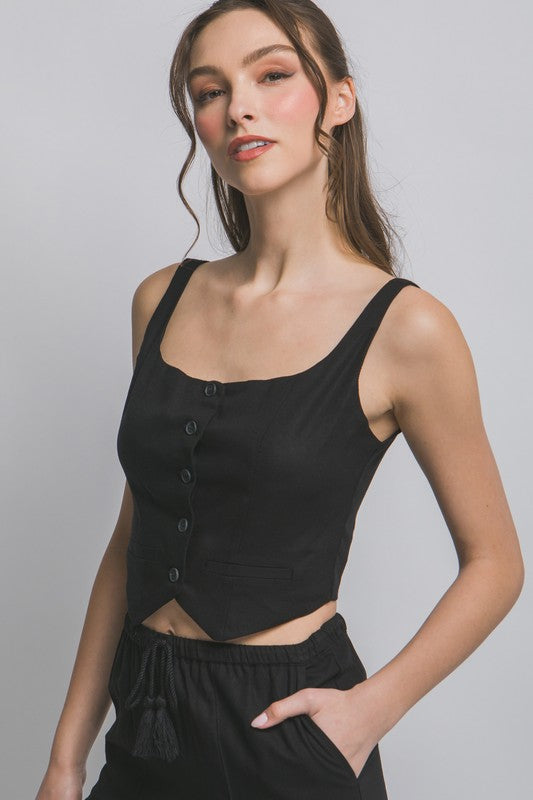 Front Button Up Tank
