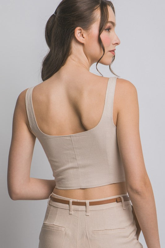 Front Button Up Tank