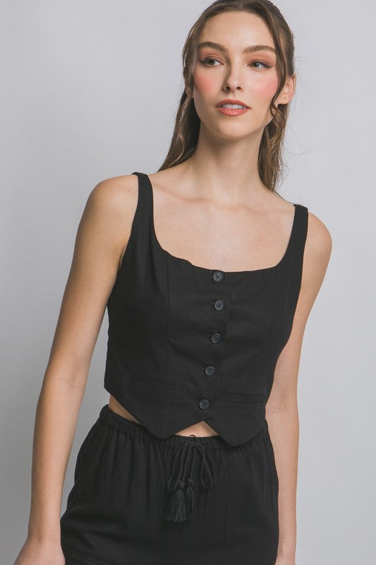 Front Button Up Tank