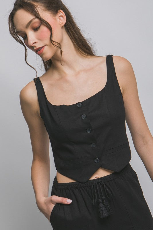 Front Button Up Tank
