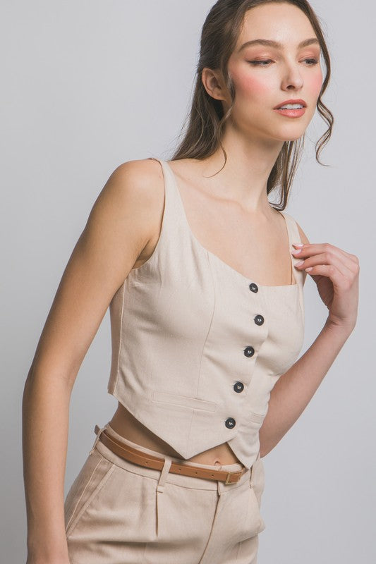 Front Button Up Tank