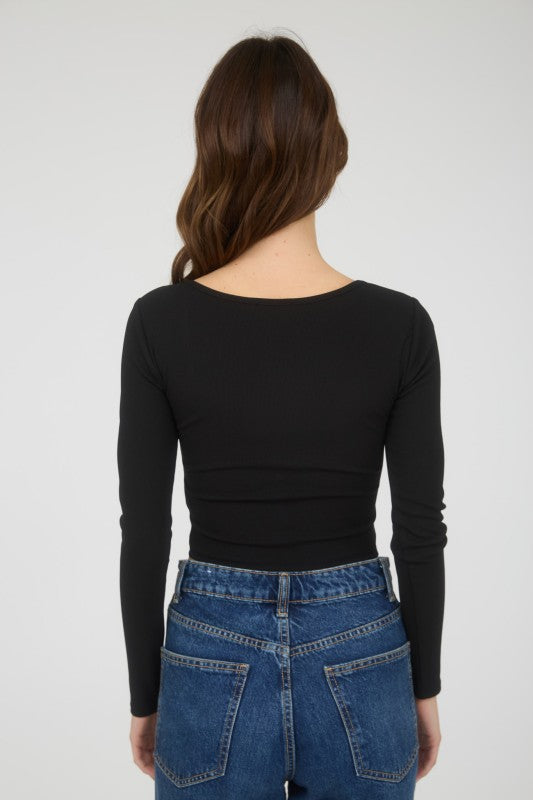 Square Hook n Eye Long Sleeve