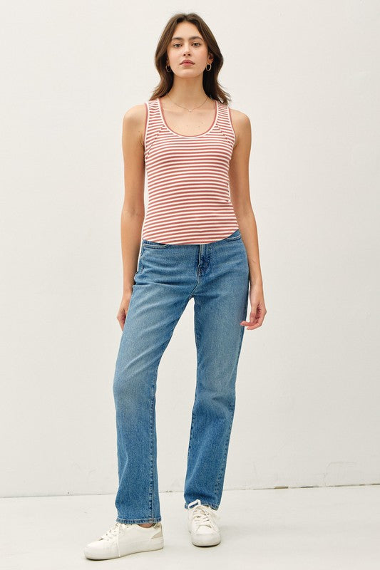 Stripe Contrast Tank