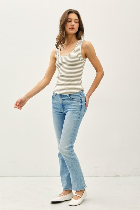 Stripe Contrast Tank