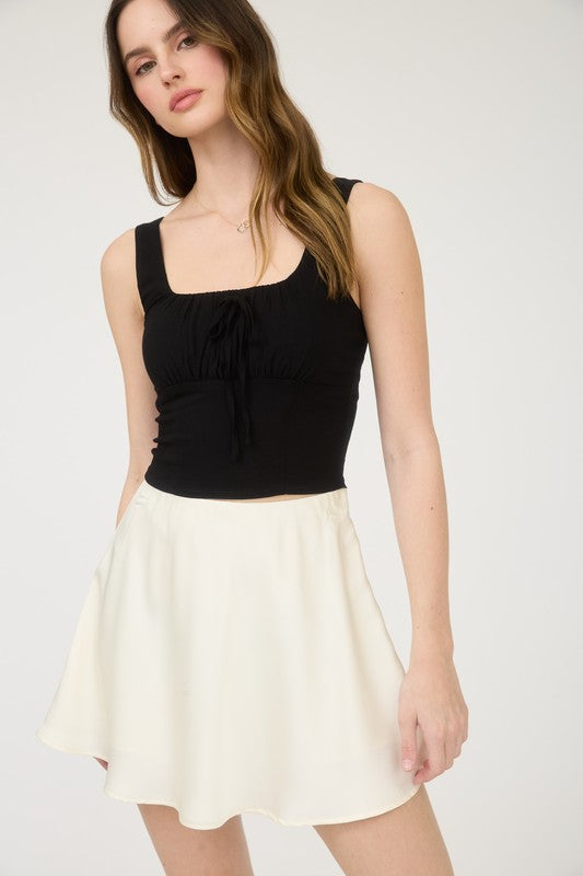 Square Neck Tie Tank