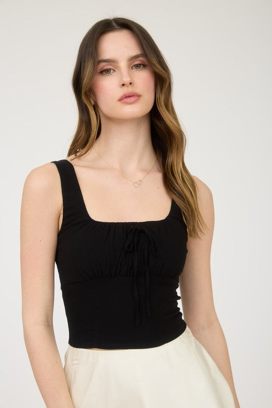 Square Neck Tie Tank