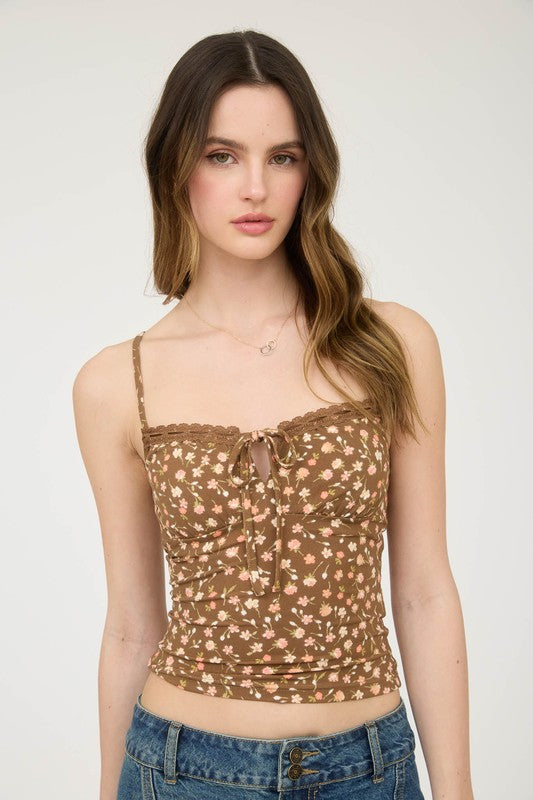 Floral Mesh Tank