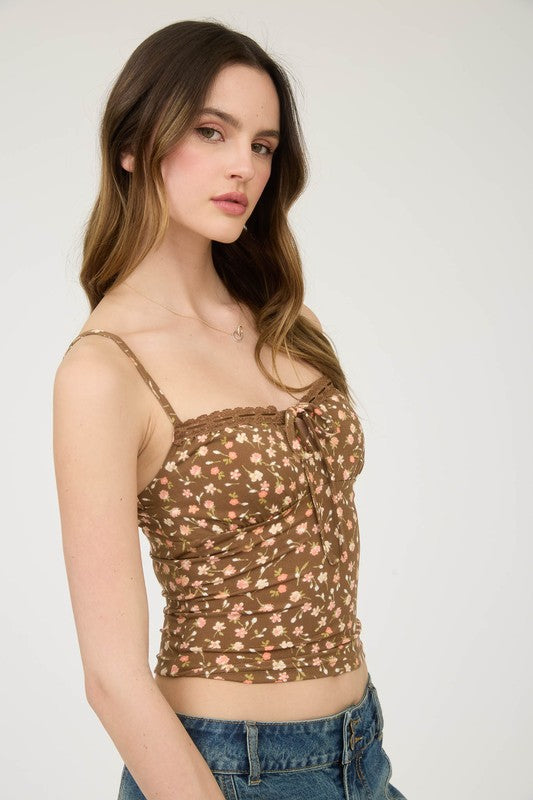 Floral Mesh Tank