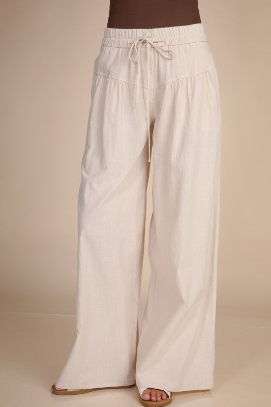 Taupe Pintuck Pants