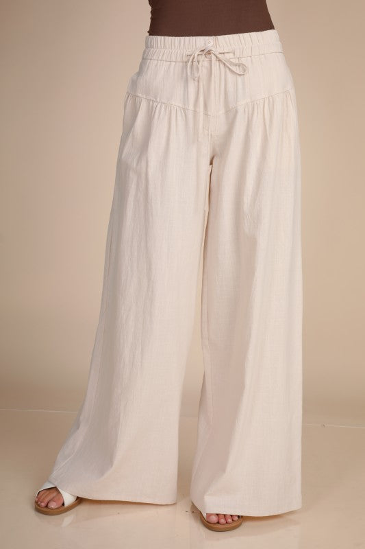 Taupe Pintuck Pants