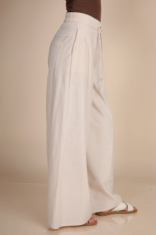 Taupe Pintuck Pants