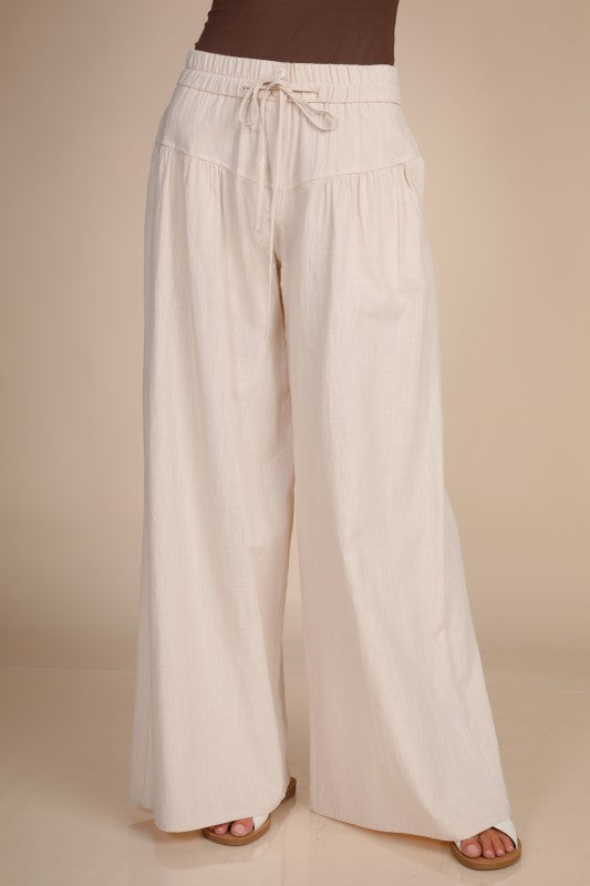 Taupe Pintuck Pants