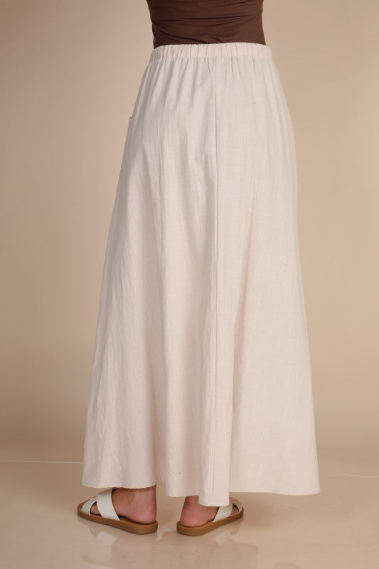 Cream Linen Pocket Maxi