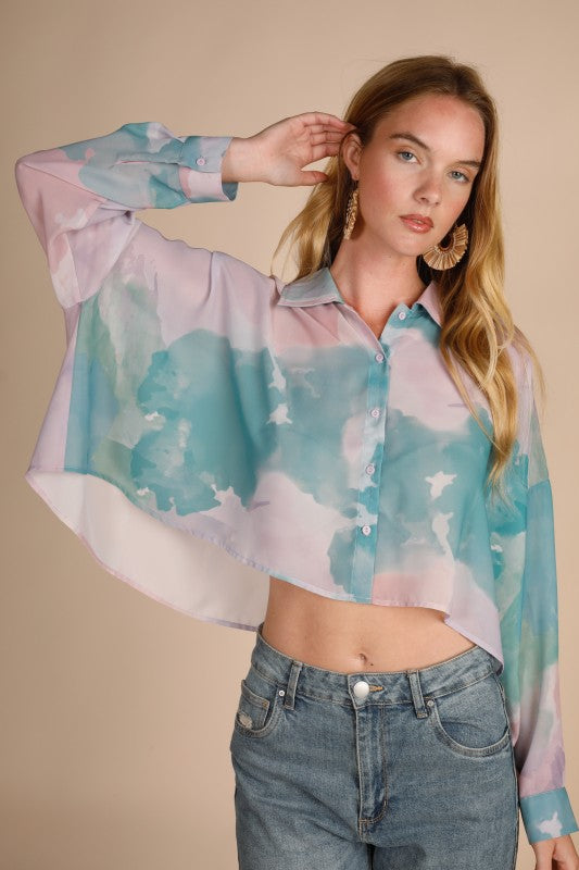 Teal Watercolor Crop