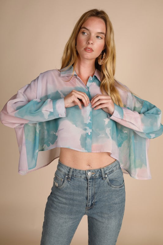 Teal Watercolor Crop