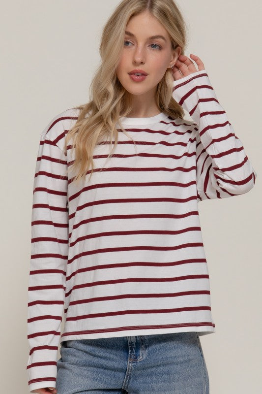 Relaxed Stripe Long Sleeve