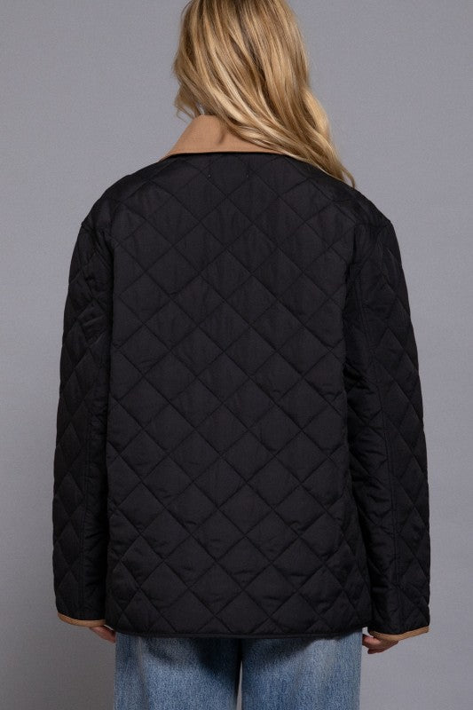 Black Jacket Contrast Lapel