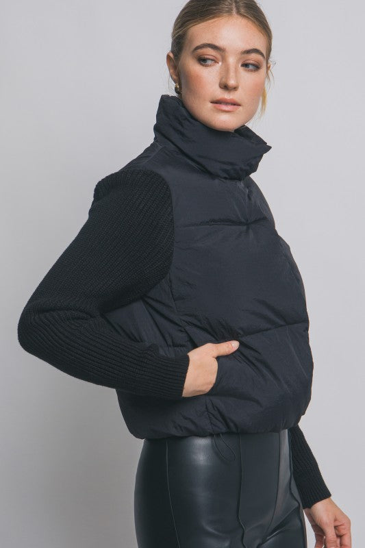 Black Sweater Puffer