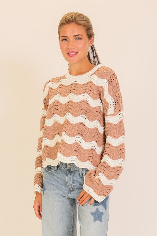 Wavy Stripe Sweater
