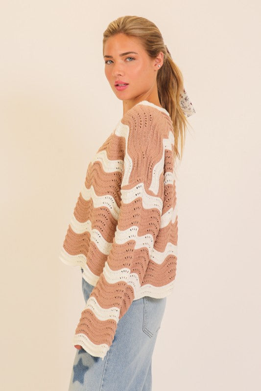 Wavy Stripe Sweater