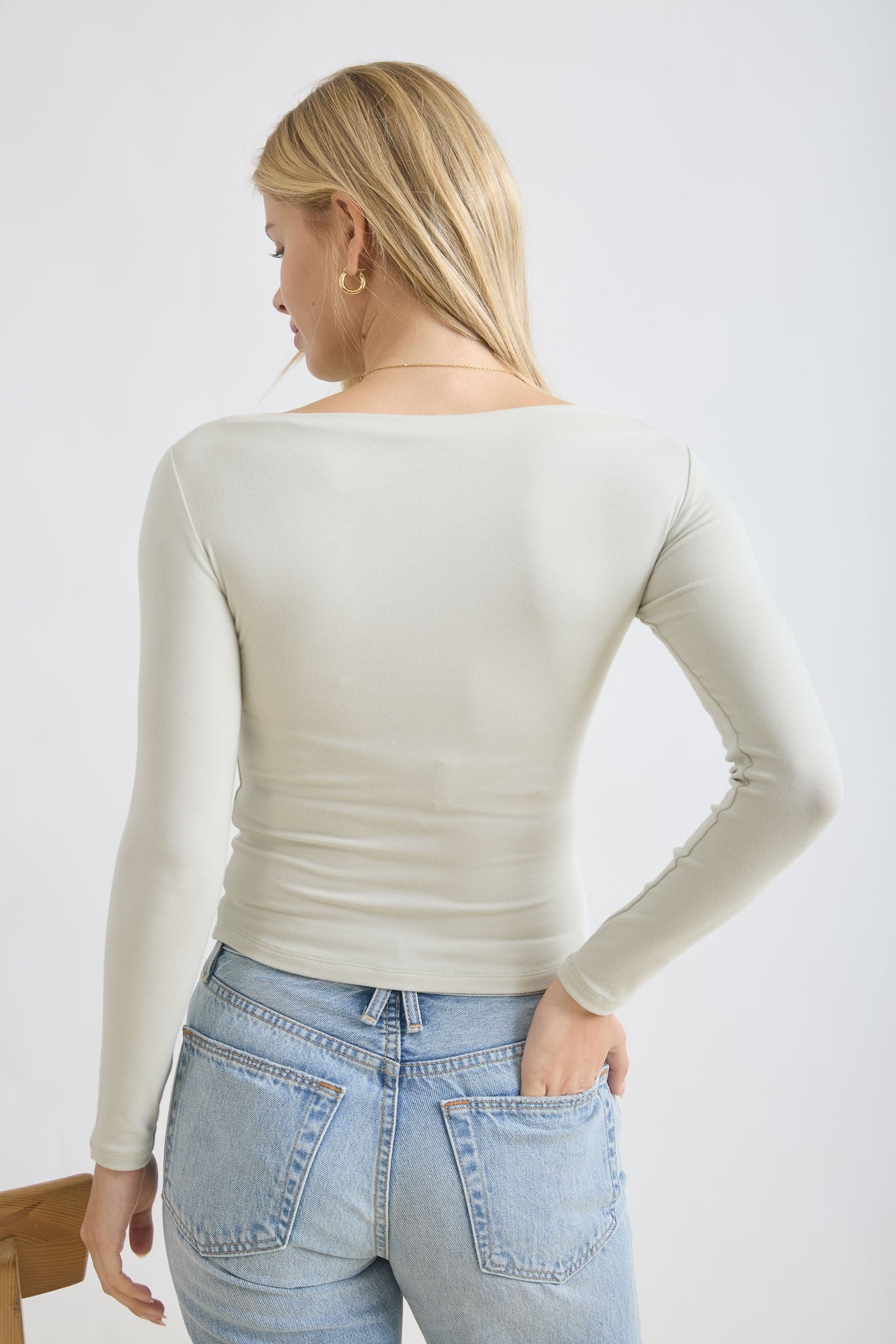 Light Olive Boatneck