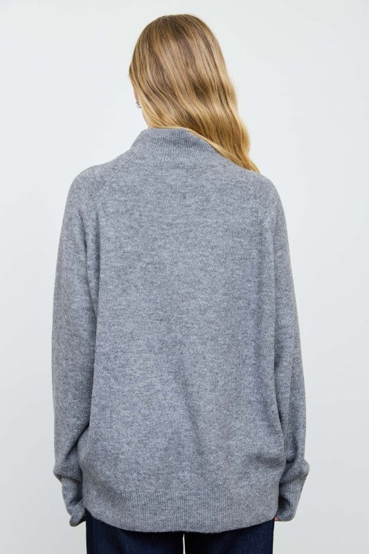 Mock Neck Relaxed Sweater