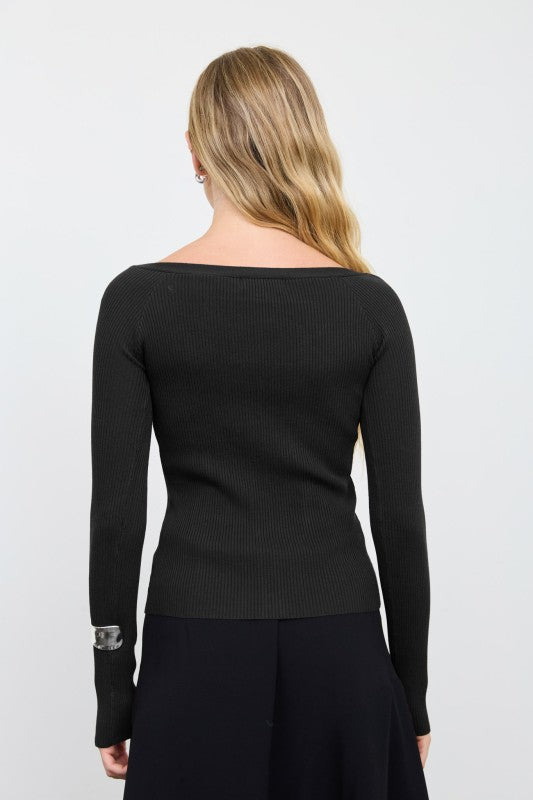 V Neck Fitted Cardi