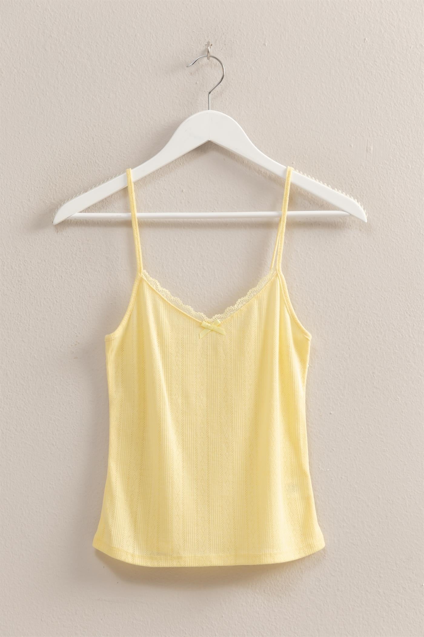 Spaghetti Picot Trim Cami