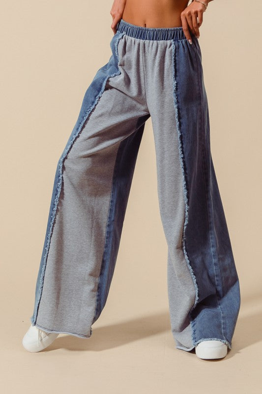 Denim Terry Pants