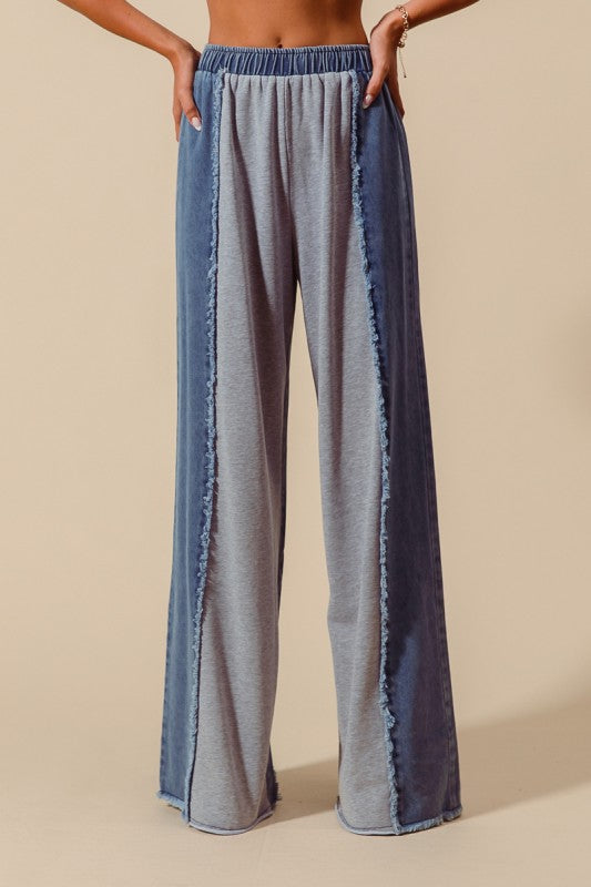 Denim Terry Pants