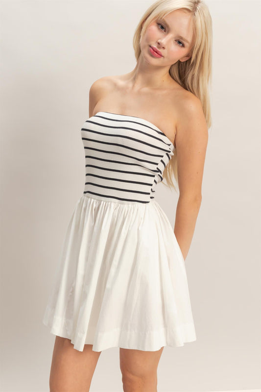 Strapless Stripe Dress