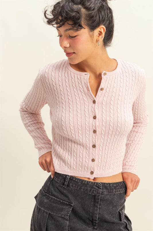 Mini Cable Knit Cardi