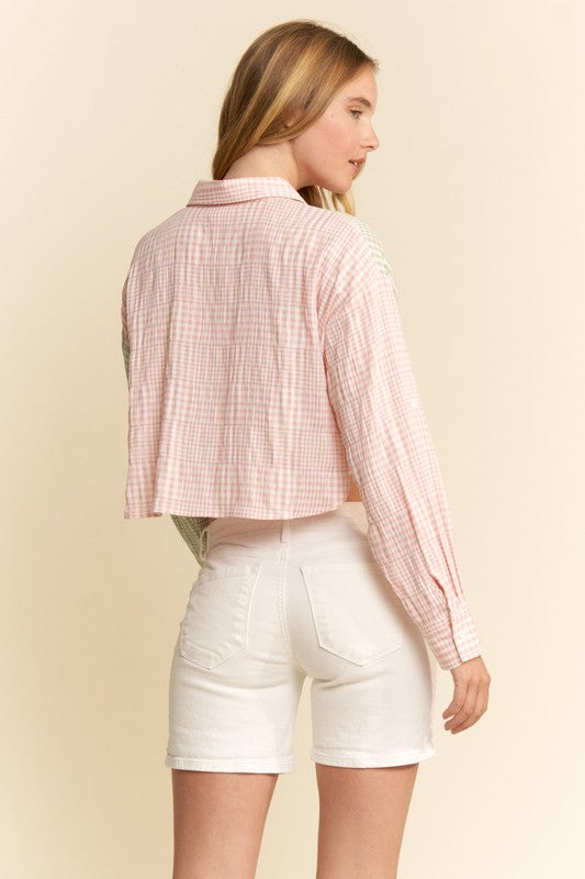 Gingham Pastel Block Top