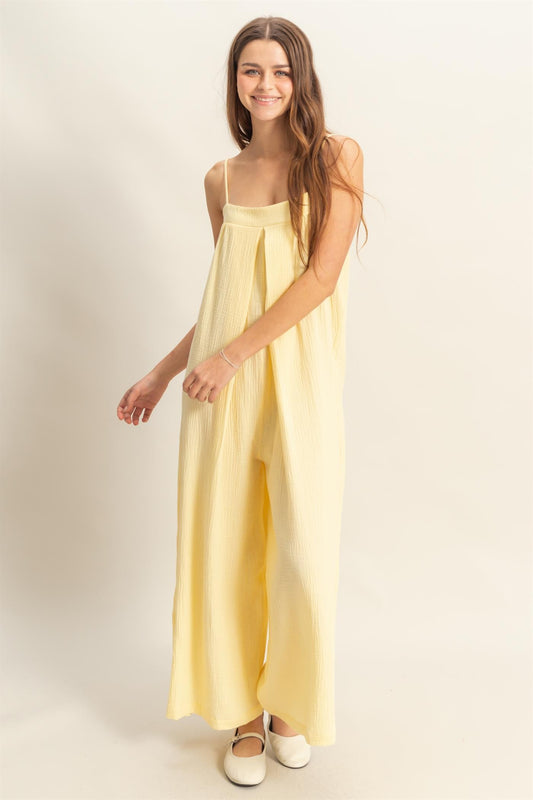 Lemon Wide Leg Jumpsuit