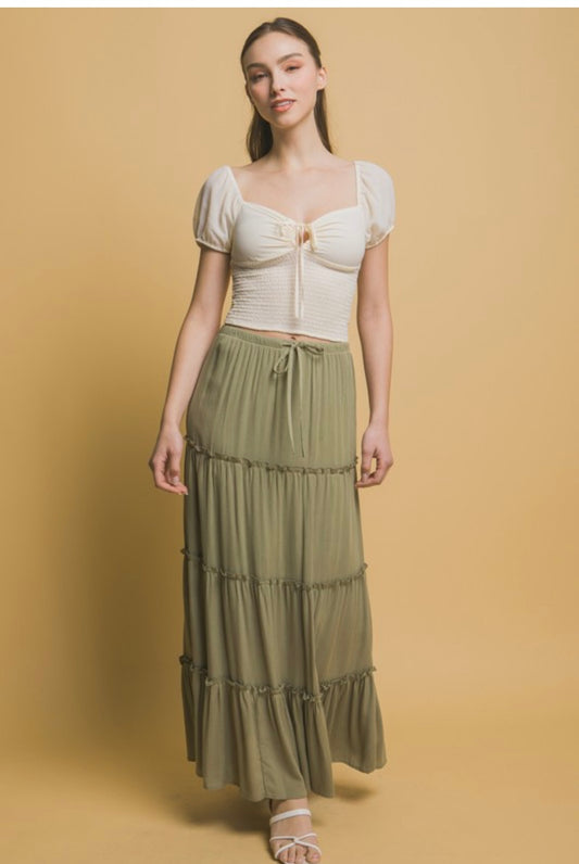 Tiered Maxi Skirt