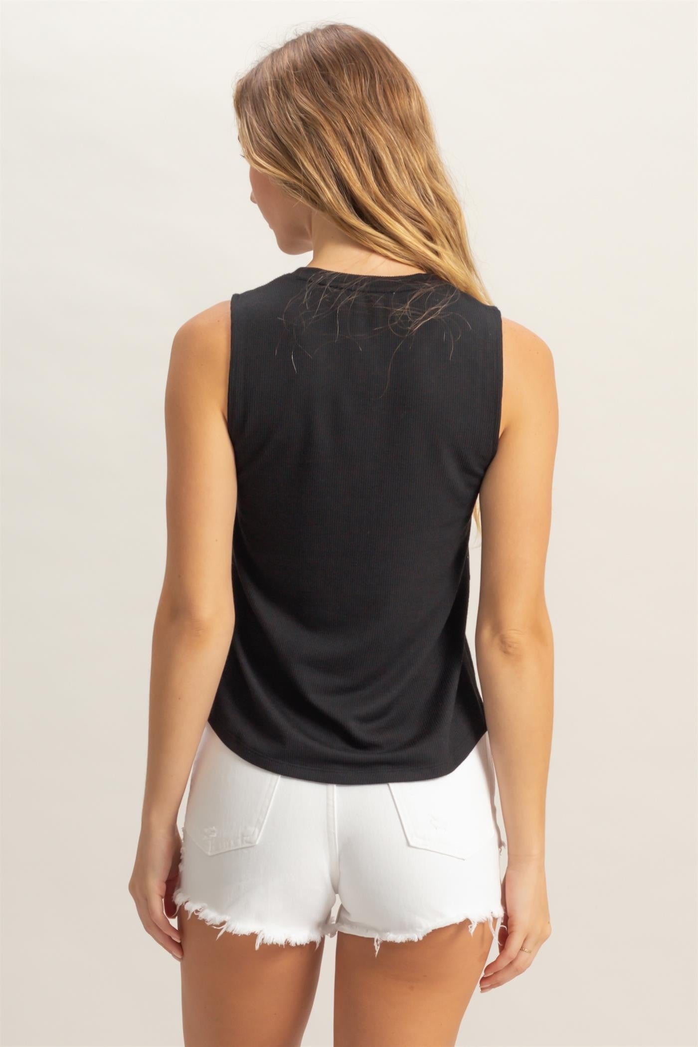 High Neck Button Tank
