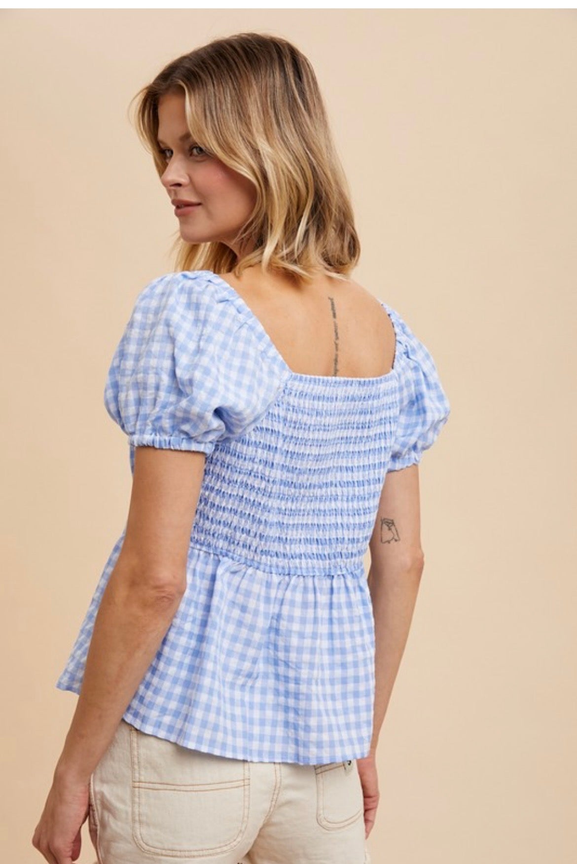 Blue Gingham Blouse