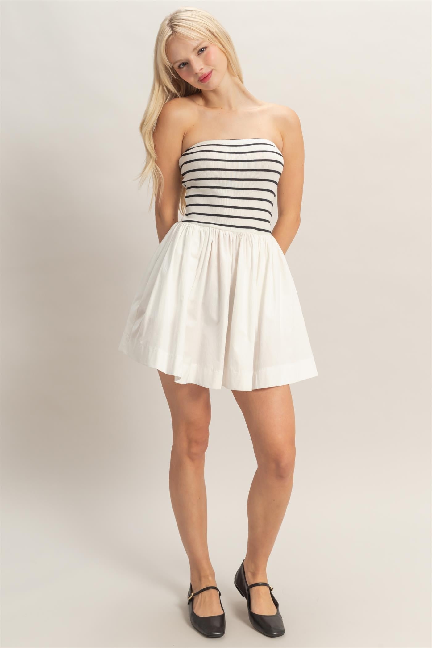 Strapless Stripe Dress