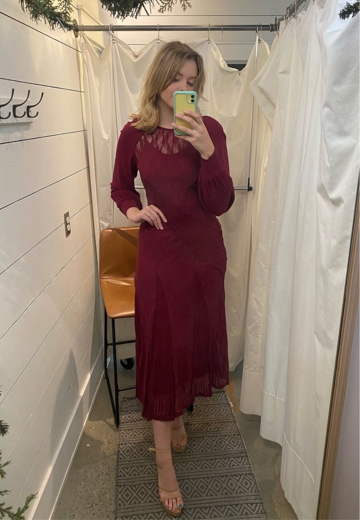Lace Overlay Maxi Dress