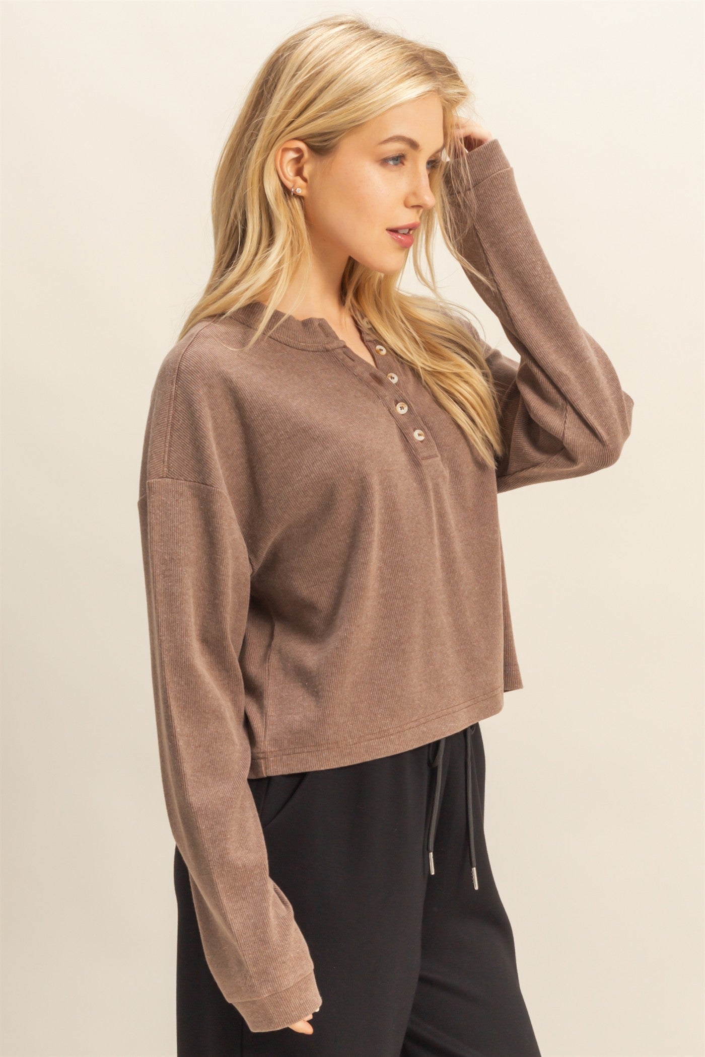 Quarter Button Henley