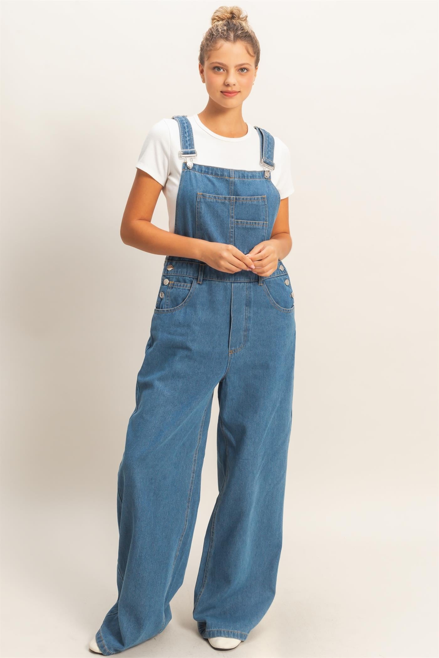 Denim Baggy Overalls