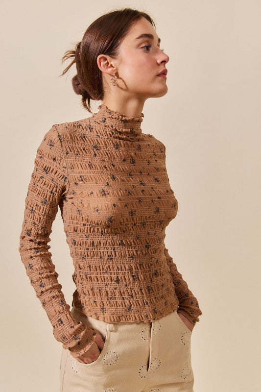 Floral Mesh Long Sleeve