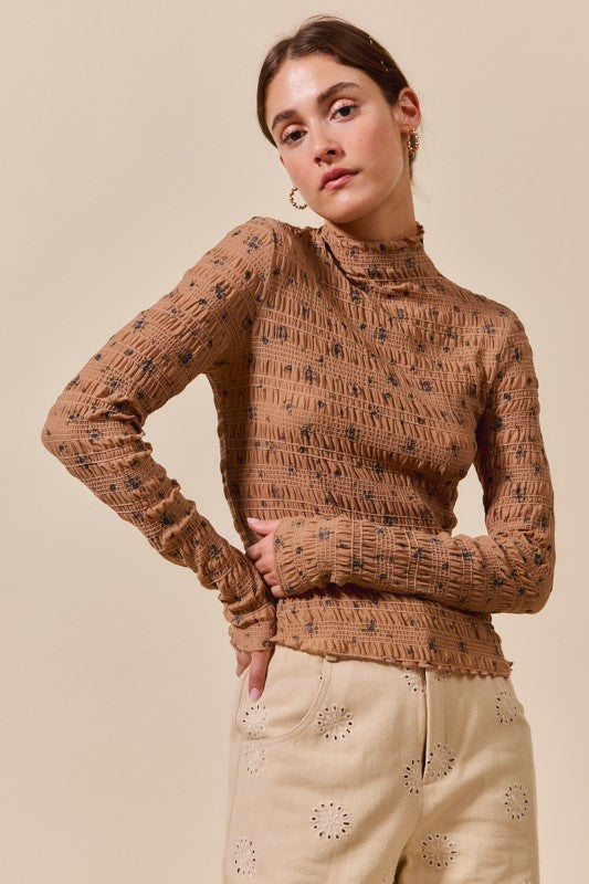 Floral Mesh Long Sleeve