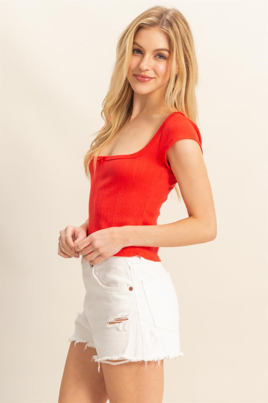 Square Picot Tee