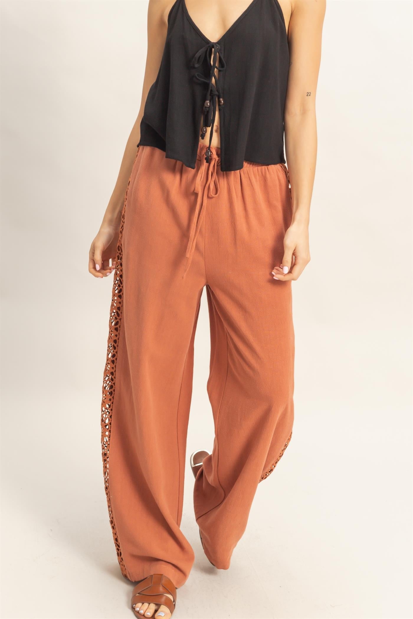 Terracotta Lace Pants